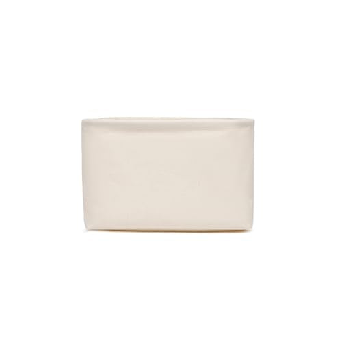 Foldable Storage Bins with Lids Cotton Canvas Rectangular Storage Box Ideal for Organization Lightweight and Durable (11.22 x 2.95 x 4.72) - size: 11.22 x 2.95 x 4.72"