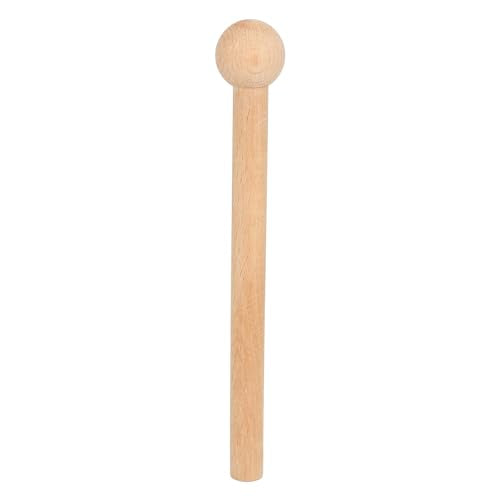 Cherry Wood and Aluminum Alloy Meditation Bell, Portable Single Sound Hand Bell for Prayer Yoga Mindfulness, Calming Melodic Sound Instrument (4096)