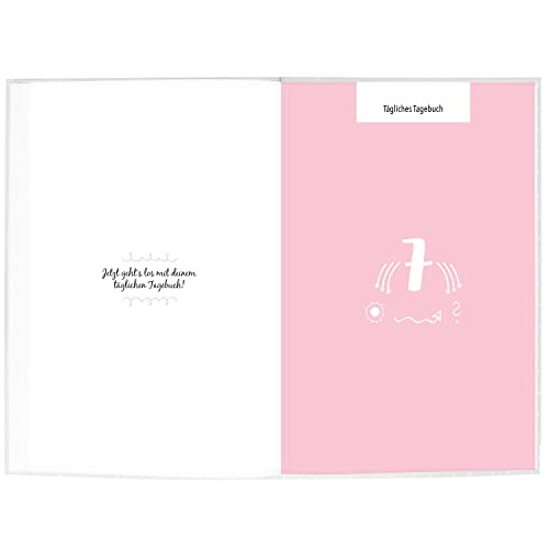 CUPCAKES & KISSES® Diary I The Day in 7 Short Questions I Guided Journal for Motivation, for More Mindfulness and Confidence I DIN A5 Diary