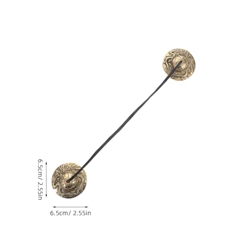 Tibetan Style Meditation Brass Chime Bells Handcrafted Percussion Instrument with Dragon Motif for Mindfulness Yoga and Healing