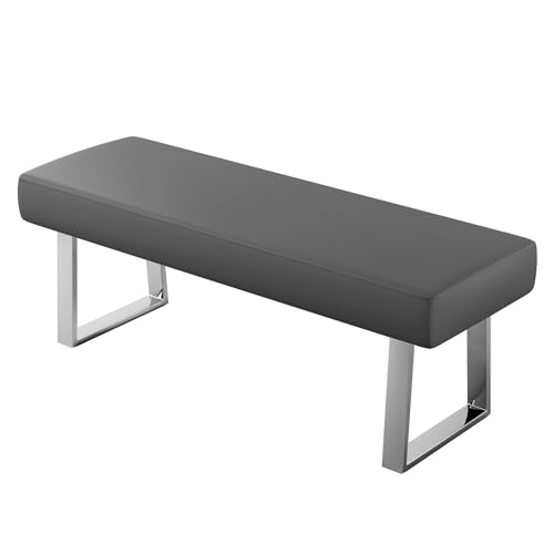 JIEXI Bedroom Bench Bed end upholstered Bench Indoor Corner Small Bench, with Metal Legs,for Kitchen entryway Dining Room and Living Room Window, Plant Bench, Footstool