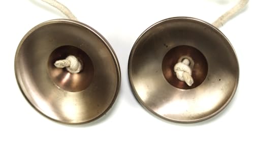 Tibetan Manjeera Tingsha Meditation Bell, Chime Bells, Cymbals, Buddhist Meditation, Yoga Bell Chimes small, auspicious symbol (Manjeera-04) - size: Manjeera-04
