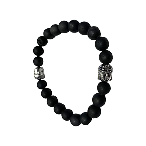 VIE Buddha Bracelet - style: Black Druzy