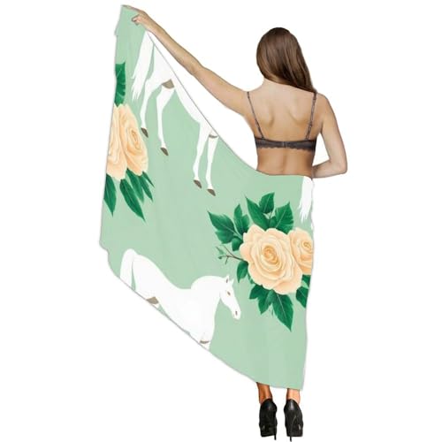 Fashion Travel Swimwear Bikini Wrap All Seasons Chiffon Scarf Beach Yarn Shawl - color: Color969