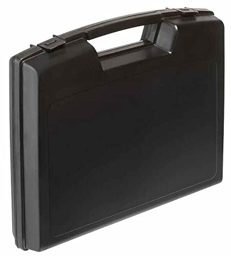 Black Plastic Briefcase Storage Case with Foam - 48mm x 240mm x 205mm
