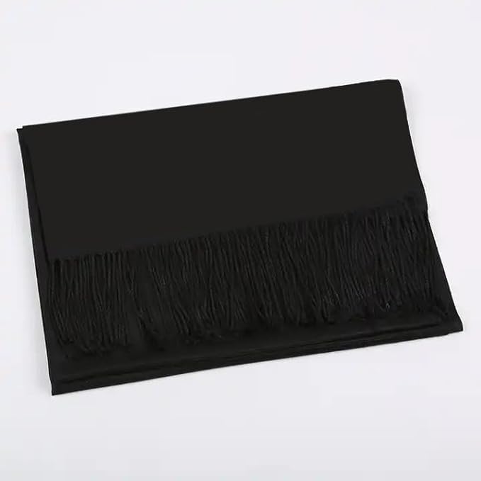 Rodaruus Women's Scarf Solid Color Shawl and Wrap. Super Soft Warm Long Large Scarf Pashmina with Cashmere Feel - color: Black