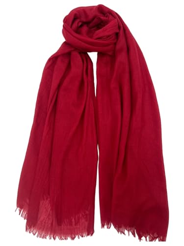 Women Scarf Summer Large Long Lightweight Beach Shawl Wrap Effortless Elegance Comfort - color: Burgundy - 3304