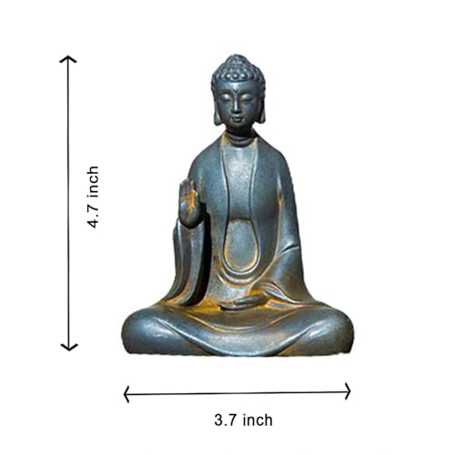 Faceless Buddha Statue - Solid Cast Iron Buddha Figurine, Indoor/Outdoor Zen Decor for Meditation & Spiritual Room - style: Fearless