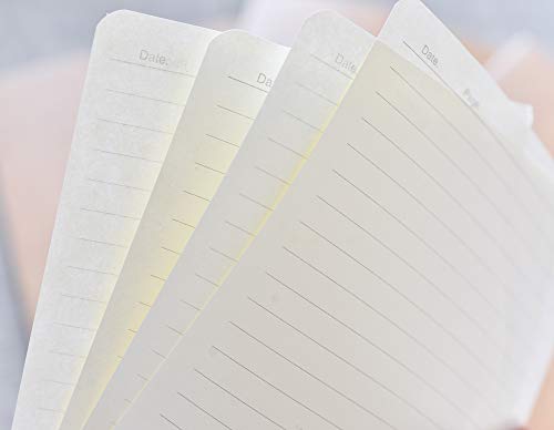 TWONE 3 Pack Travel Journal Notebook for Travelers or School - Kraft Brown Soft Cover - 5.5” x 8.25” - 96 Ruled Pages/48 Sheets - style: Ruled