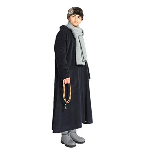 Unisex Men Women Windbreaker Meditation Cloak Overcoat - color: Blue, size: 155cm