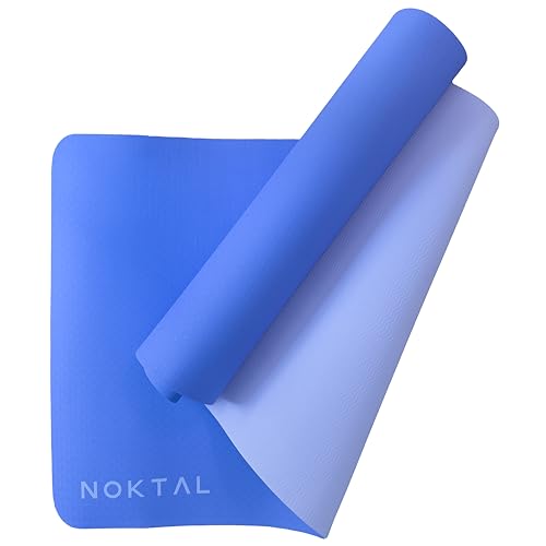 NOKTAL - Pilates Yoga Mat - ECO Friendly - High Density 6MM EXTRA THICK Yoga Mat - Non Slip - Workout Mat for Yoga, Pilates,Meditation and Floor Exercises