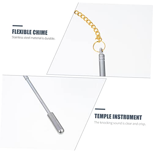 Toyvian Telescopic Meditation Sound Chime Handbell Buddhist Instrument for Prayer and Healing Lightweight Compact Design for Temple Rituals and Stress Relief