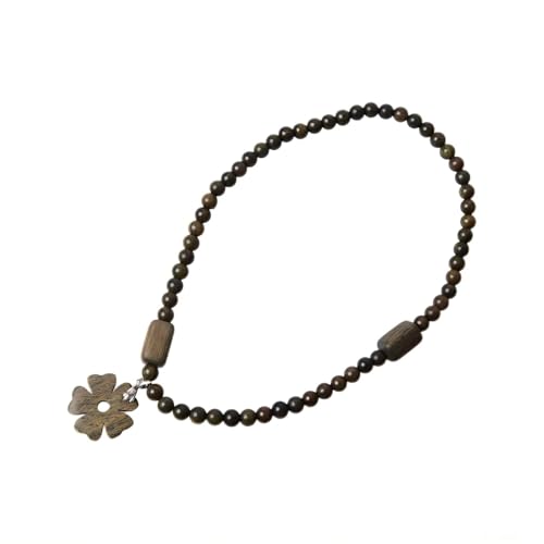 TAN MUJIANG Wood Bracelet Handmade Bracelet Flower Bead Bracelet for Women