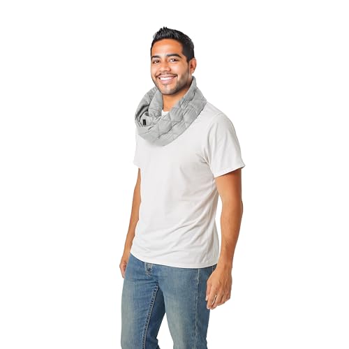 Weighted Infinity Scarf, 3 lb Sensory Shoulder Wrap for Everyday Comfort - color: Stone