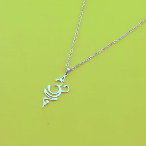 Unalome Flower Necklace Spiritual Symbol Pendant Necklace Meditation Jewelry - style: Om Breathe necklace