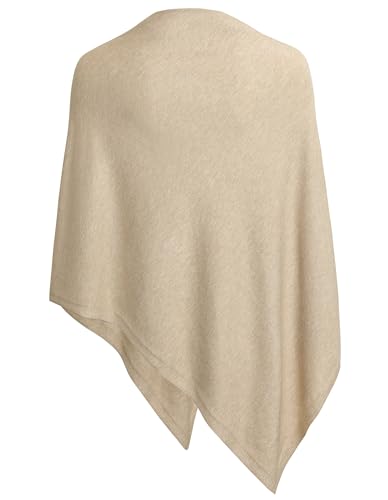 PULI Women's Versatile Knitted Shawls Scarf Poncho Sweater with Buttons Lightweight Spring Summer Fall Wraps - color: A-barley Twist