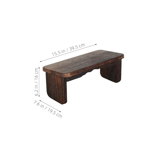 Cabilock Meditation Kneeling Stool Solid Wood Zen Prayer Bench Small Wooden Kneeler Stool for Home and Temple Sitting and Kneeling Practice