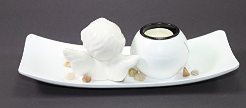 Zen Tabletop Love Angel Cupid Rock Candle Holder Home Decor Relaxing Tranquility Gift (idea for Valentine's Gift)
