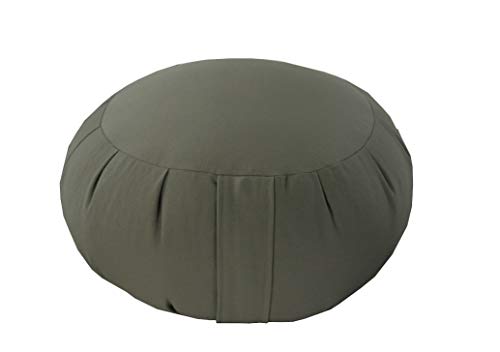 Buckwheat Zafu and Zabuton Meditation Cushion Set (2pc) - color: Olive