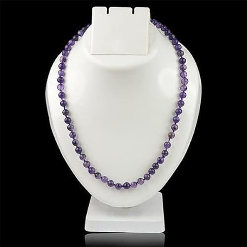 Rudraksh Mala, Natural Himalayan Genuine Original Rudraksha Rosary - style: Amethyst Jaap mala 6MM 108Beads