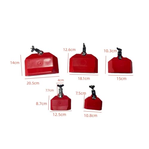 Qianly Percussion Block High and Low Pitch Mountable Percussion Block for Percussionists, Studio Sound Production, Red - color: Red