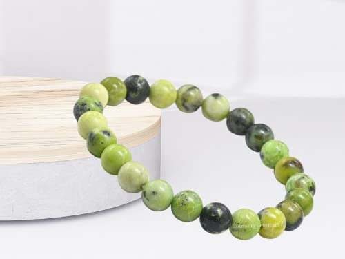 Amazing Gemstone Crystal Bracelet for Women Men's Gifts - Protection Healing Crystal Bracelet - 8mm Gemstone Beaded Stretchable Bracelet Pulseras Para Hombres Mujer Stocking Stuffers Mothers Day Gift (Chrysoprase) - color: Chrysoprase