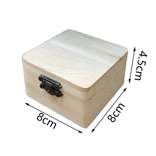 Storage Containers 1pc Multifunction Plain Natural Wooden Storage Packing Box Storage Box Gift Box Jewelry Wooden Ring Holder Boxes Boxes
