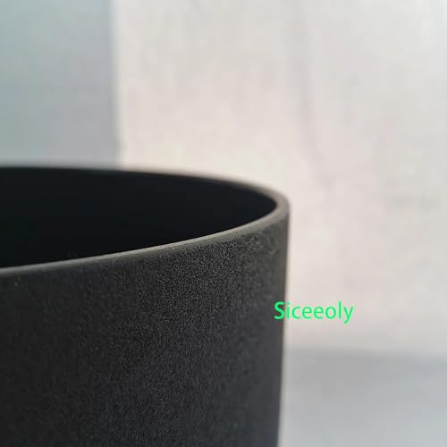 10 inch C Note Life of Flower Black Crystal Singing Bowl Root Chakra Meditation Sound Healing with Durable Carrying Case Suede Mallet Striker O-ring - size: 10 inch C NOTE