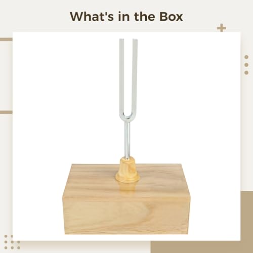 512 Hz Sound Tool with Wooden Resonance Chamber, Tuning Fork Instrument for Meditation and Yoga Practice