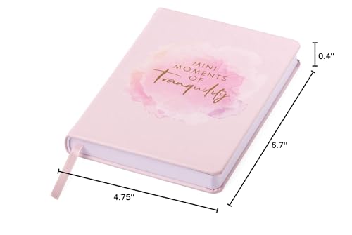 Eccolo Tranquility Journal - Mindfulness Notebook for Men and Women - Compact and Portable Inspirational Workbook for Everyday Writing - Hardcover Vegan Faux Leather - 256 Pages - 4.75x6.7in