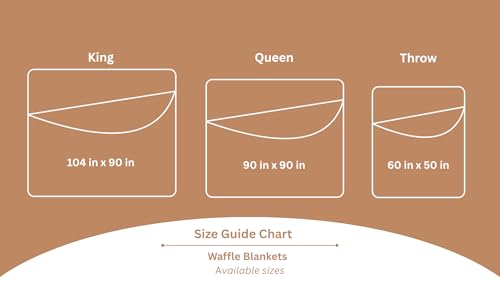 Throw Blanket for Couch, 100% Cotton Soft Lightweight Breathable Summer Blanket Throws, Waffle Weave Throw Size Bed Blanket: Beige (50"x60") - color: Beige, size: Throw (50" x 60")