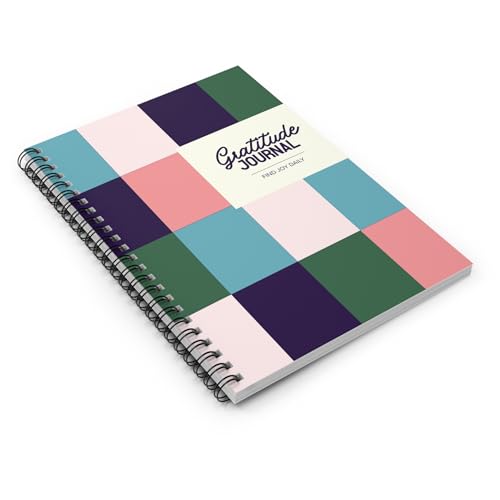 Spiral Gratitude Journal | Matte Geometric Notebook C
