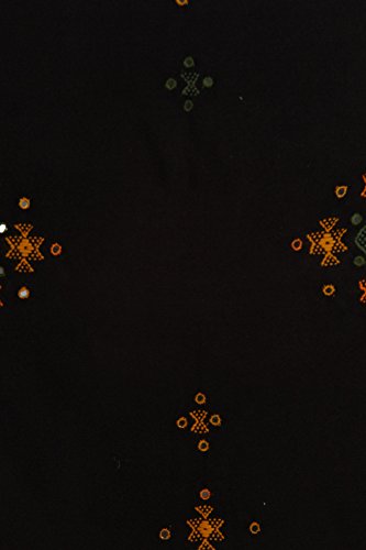 Exotic India Shawl from Kutch with Embroidered Bootis and Mirrors - Wool - color: Phantom Black