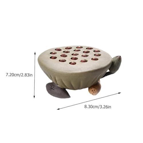 STOBAZA 1pc Lotus Seedpod Decorative Tablepiece for Home Unique Antique-Style Sculpture for Living Room Bedroom Fine Craftsmanship Green Zisha Clay