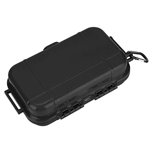 Alomejor Storage Case Shockproof Airtight Carry Box Container for Outdoor Survival(Black)
