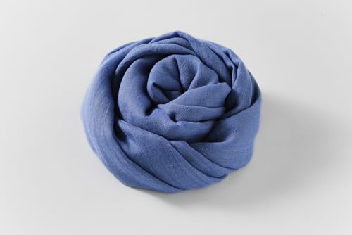Pashmina Shawl Party Wraps Evening Dress Bridesmaid Long Cotton Scarves for Wedding - color: Sapphire Blue 24