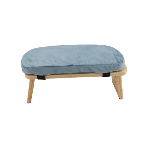 Meditation Bench, Folding Kneeling Meditation Stool, Removable Cushion Stool with Magnetic Locking Hinges, Ideal for Indoor & Outdoor Yoga & Prayer (Light Blue) - color: Light Blue