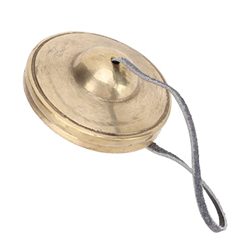 Tibetan Tingsha Cymbals Meditation Chime Bells, 2.7in Brass Strong Sound Penetration Tingsha Cymbals Bells, Lightweight Portable Tingsha Cymbals Bells Om Mane Padme Hum for Percussion Instrument