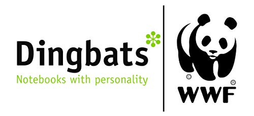 Dingbats* Wildlife Plain Writing Journal Notebook A5 - Vegan Leather Hardcover - Ideal for Work, Travel - Pocket, Elastic Closure, & Bookmark
