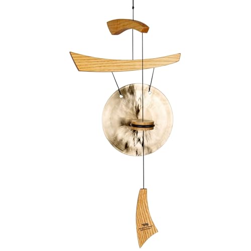 Woodstock Chimes Signature Collection, Emperor Gong, Small (23'') Natural, Wind Gongs for Outdoor, Patio, Home or Garden Décor (EGCS)
