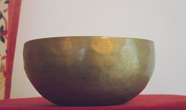 Tibetan Buddhist Singing Bowl; 5in diameter; 400grams weight.