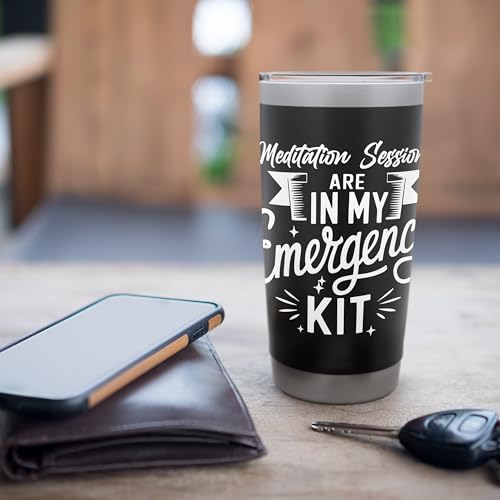 Meditation in Emergency Kit for Mindfulness Lovers Stainless Steel Insulated Tumbler