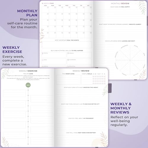 Clever Fox Self-Care Journal Premium – Daily Gratitude & Mental Health Notebook for Women – Reflection & Personal Development Journal (Lavender) - color: Lavender