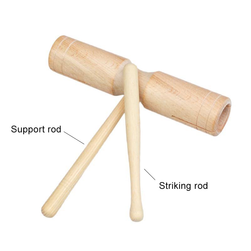 Wood Tone Block Percussion Instrument, Single Sound Tube/Twin Tone Block 1PC: Handheld Wooden Rhythm Block for Rehearsal, Performance, Ensemble Practice and Daily Percussion Session (SXT) - color: SXT