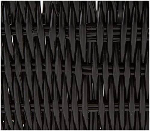 Whitmor 6500-2712-BLK Rattique Small Shelf Black Tote Basket - color: Black, size: Small