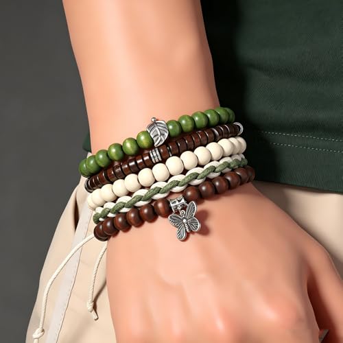 Gothic Bracelet Adjustable Punk Braided Leather Multilayer Grunge Set Bracelets Emo Metal Cuff Wrap Bangles Meaningful Gift - color: J-BZ-35