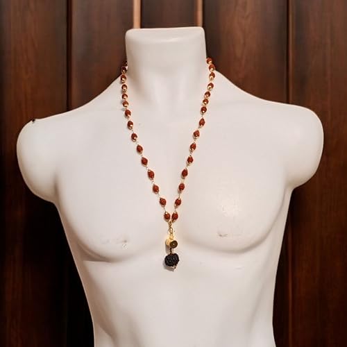 Rudraksha Mala shiv ji Mahakal Locket Rudraksha Mala Mahakal Locket Rudraksha Mala Shiva Rudraksha Mala Mahakal locket with chain - style: design 5