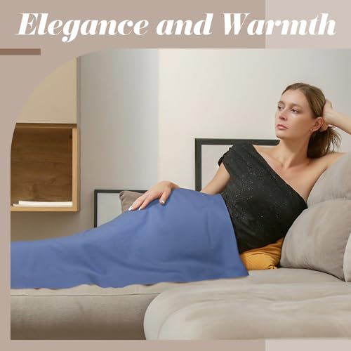 Winter Scarf for Women Pashmina Shawls and Wraps for Evening Dresses Wedding Party Bridesmaid Warm Long Scarves Shawl - color: Blue