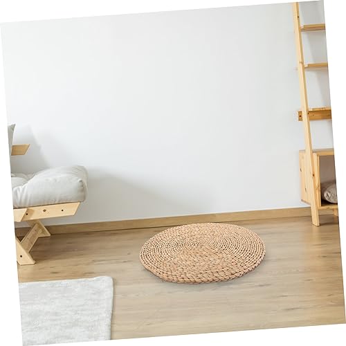 Mobestech Hand Woven Meditation Pillow Cushion for Yoga and Meditation Comfortable Woven Seating Mat for Home Design for Relaxation and Mindfulness