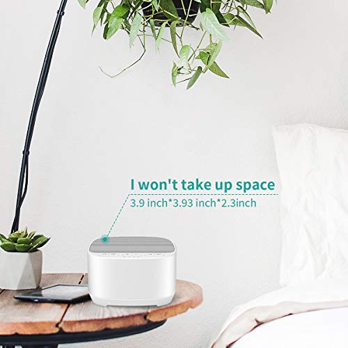 Magicteam Sleep Sound White Noise Machine with 40 Natural Soothing Sounds and Memory Function 32 Levels of Volume Powered by AC or USB and Sleep Timer Sound Therapy for Baby Kids Adults (B-White) - color: B-white